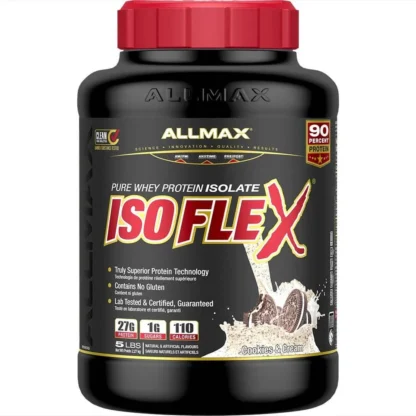 Isoflex whey isolate protein powder 5lb Cookies and Cream